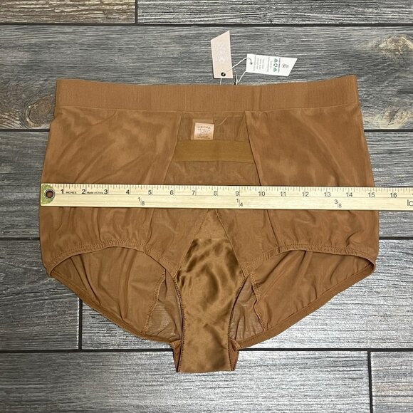 NWT $48 HAH X Free People Hi Waisted Panty Size Medium Brown Sugar Sheer Pin Up - Picture 9 of 12